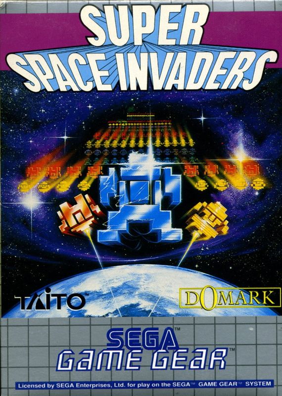Super Space Invaders box art for Sega Game Gear